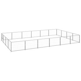 Dog Kennel Silver 258.3 ftÂ² Steel
